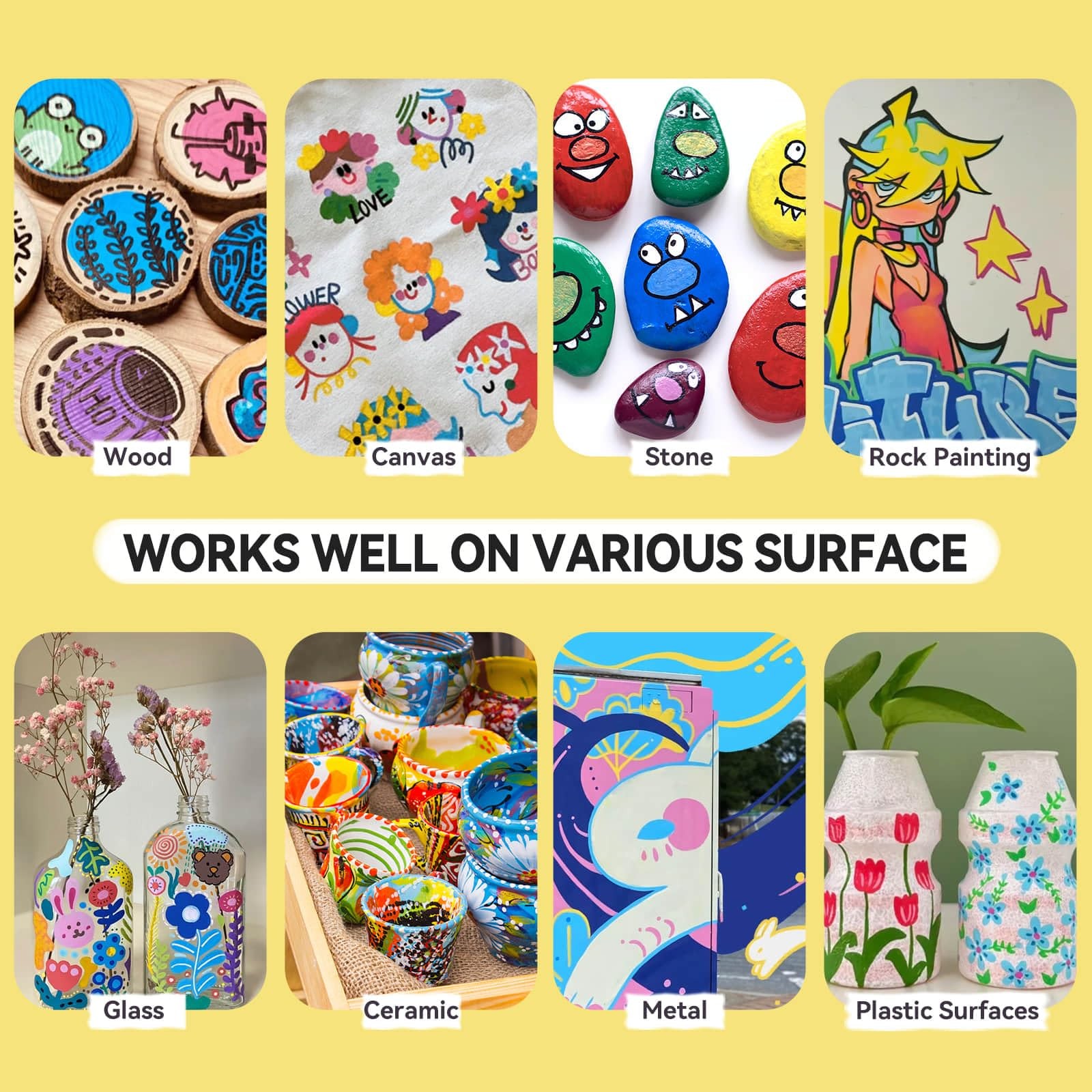 Arrtx 120 Colors Markers Paint Pens, Acrylic Paint Pens for Artists Adults Co...