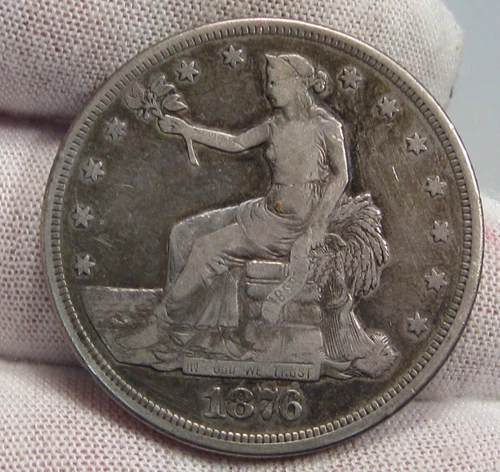 1876 Silver TRADE Dollar.