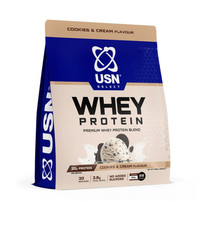 Image of USN Select Whey Protein Cookies & Cream Flavour 900g New