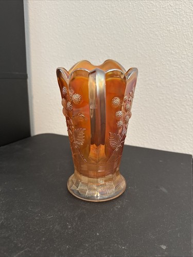 Vintage Raspberry Ceramic Pitcher Antique Northwood Raspberry Marigold Carnival Glass Pitcher | eBay