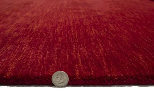 Red Solid Design Hand-Loomed 4X6 Gabbeh Wool Rug Oriental Home Decor Carpet - Picture 11 of 12