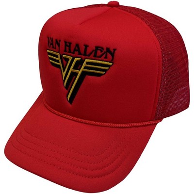 Van Halen Trucker Cap Text & Classic Logo rot NEU OFFIZIELL