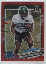 2023 Donruss Rated Rookie Optic Preview Red Wave Prizm Israel Abanikanda 14nf