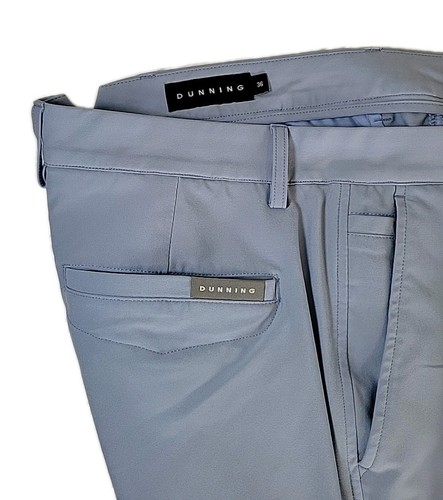 Dunning Shorts Mens Sz 36 BLUE Solid Casual Performance Golf Chino, STRETCH