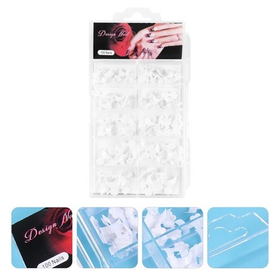 100 Pcs Nagelspitzen Kurze Nägel Nageltips Weiß Falsche Gefälschter