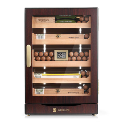 Glencreag Cigar Humidor Cabinet For 250 Cigars Spanish Cedar Lining Auto Led