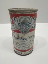 BUDWEISER BEER CAN (1956s) EARLY "TAB TOP" ANHEUSER BUSCH BREWING COMPANY
