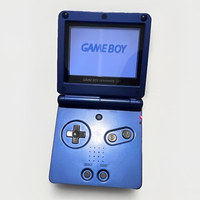 Nintendo Game Boy Advance SP AGS-001 Blue w/ Hoshi no Kirby and Pokemon ruby JP