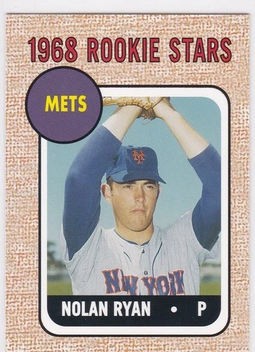 NOLAN RYAN ROOKIE Of The Week TOPPS BASEBALL CARD Mets Astros Rangers MLB HOFer!