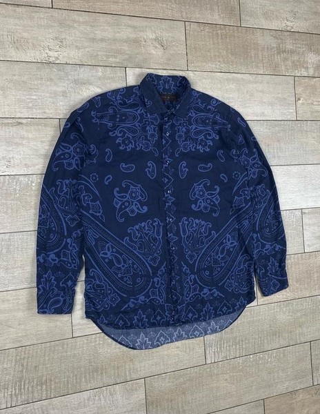 Men Etro Shirt Navy 40 /L / 48