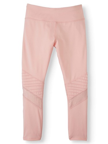 Avia Metallic Girl´s Stripe Active Leggings Size S Pink Frost --AD4-- - Picture 2 of 3