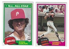 1981 Topps Baseball card singles #601 to #726