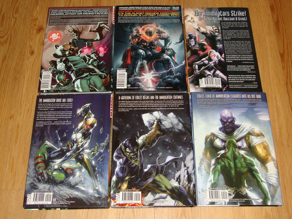 Lote de capa dura tamanho grande Annihilation 1 2 3 Conquest Annihilators conjunto HC Marvel - Imagem 3 de 4