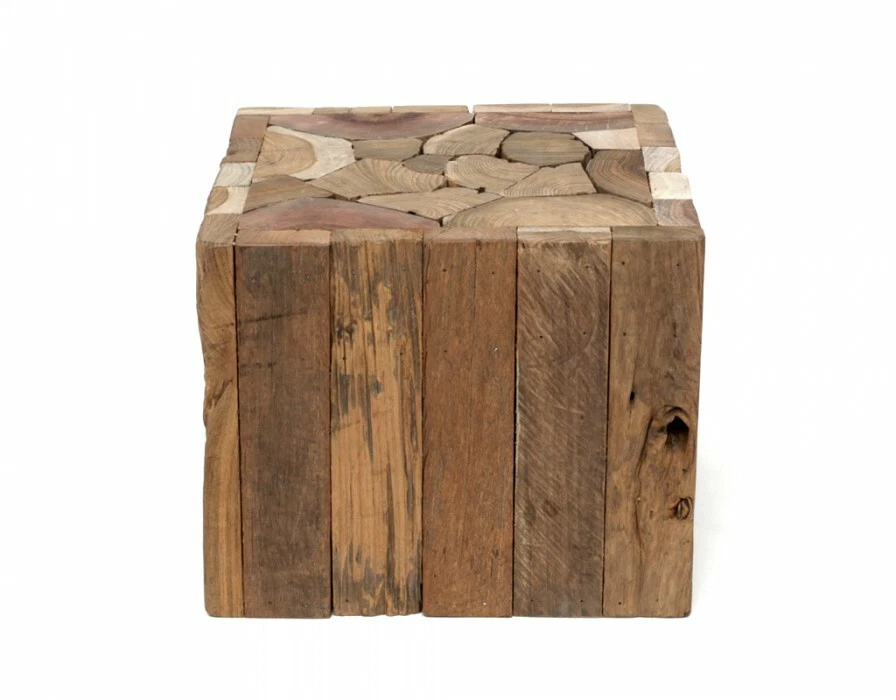 Beistelltisch Blumenhocker Treibholzhocker massiver Tisch Holz Schwer Echtholz - Bild 4 von 4