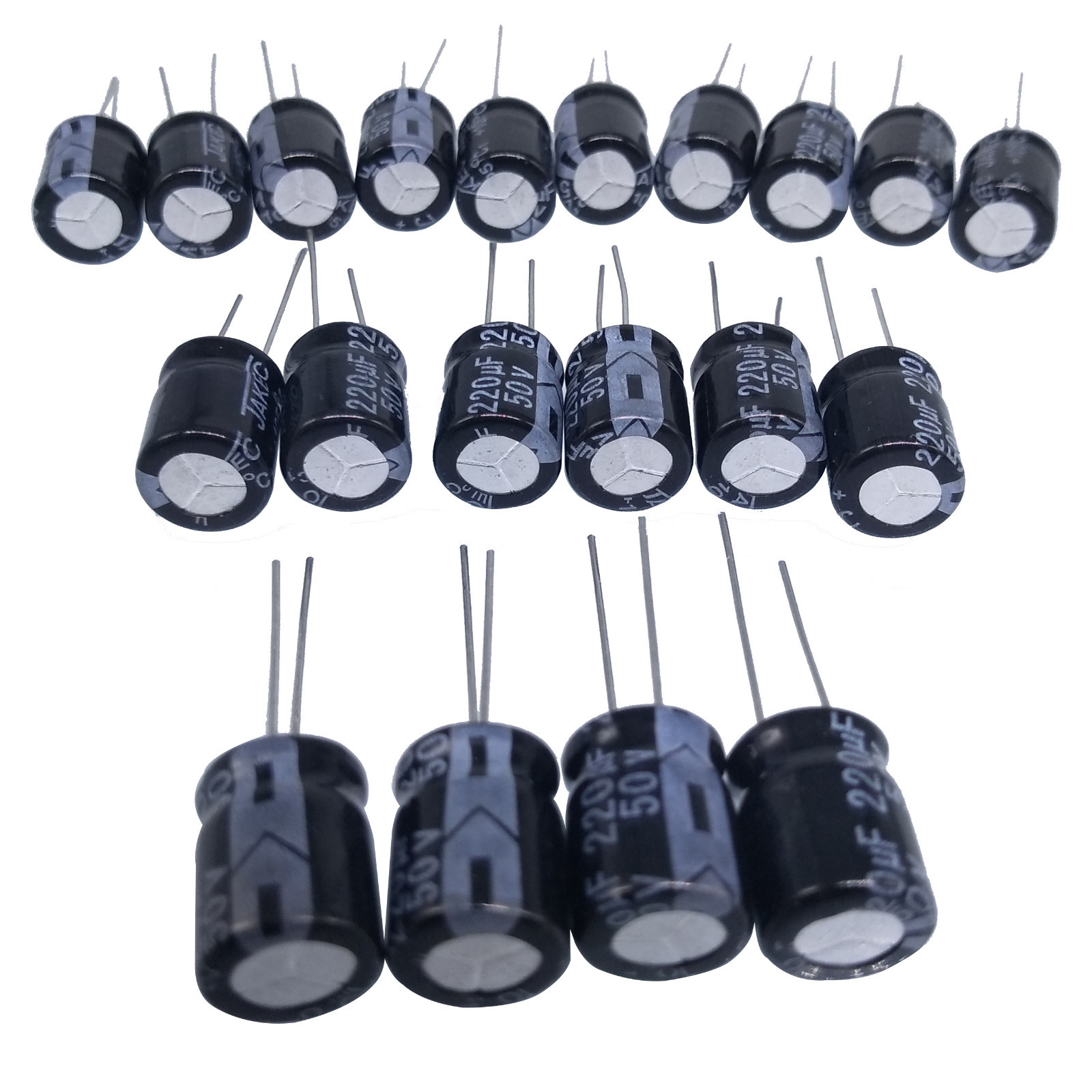 50pcs Electrolytic Capacitors 220uF 220mfd 50V +105℃ Radial 10 x 13mm