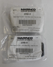 Marinco 20M-X Bates Stage Pin 20A/125V Male Inline Clear Cover Lot Of 2