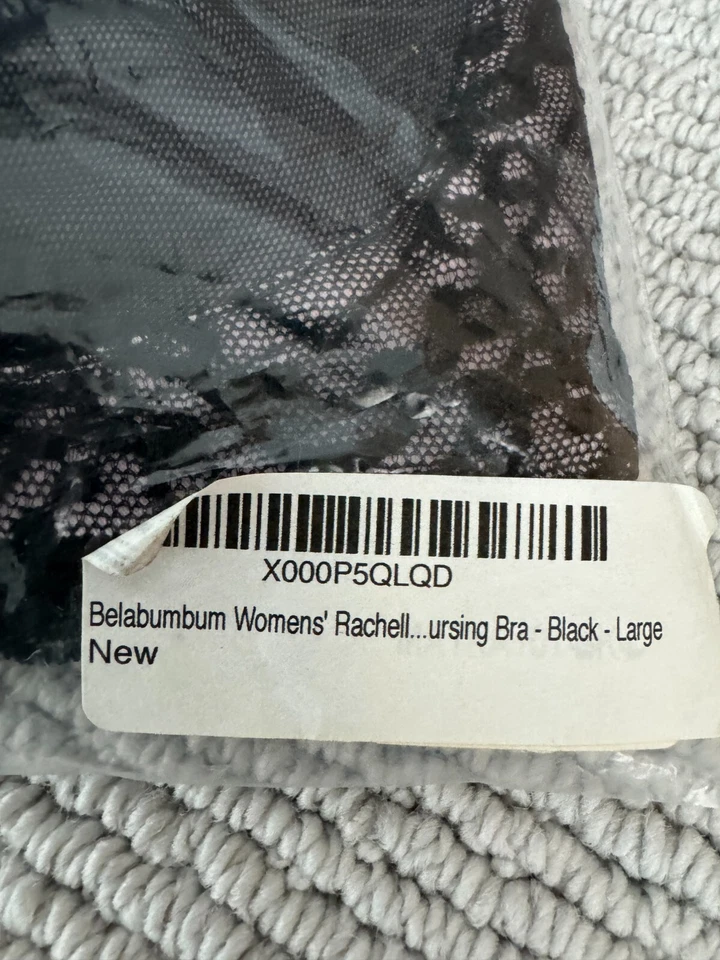 Nuevo Sujetador de Maternidad Belabumbum Rachelle Enfermería Negro Rosa Encaje, Grande $52 Foto 4 de 4