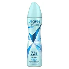Degree ADVANCED 72H Dry Sp. Antiperspirant Shower Clean 3.8 oz NEW Free Shipping