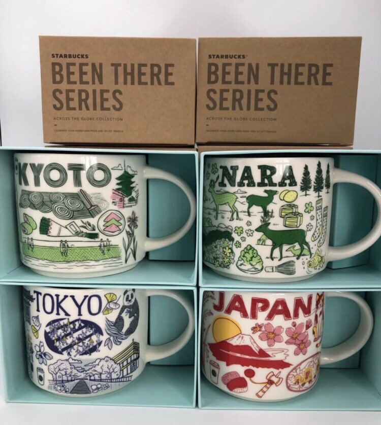 KYOTO NARA TOKYO Japan Starbucks coffee Cup Mug 14oz Been There