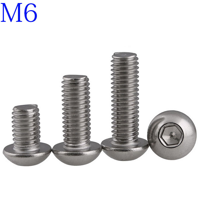 Vis à Métaux Tête Bombée Hexagonale Creuse Inox A2 ISO 7380 8X100 Boîte - Foto 8