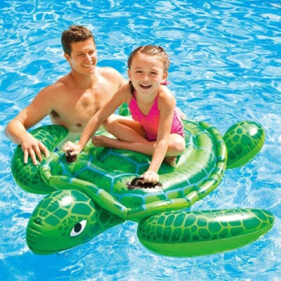 NEU Intex Turtle Ride-On Pool Float | Aufblasbares Kinderspielzeug | Spaß Wasserspiel