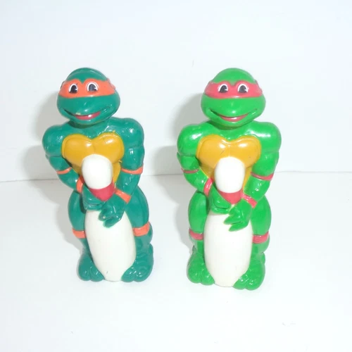 VTG Remco TMNT Poppin Pins Bowling Game Parts: Raphael Mikey Michaelangelo