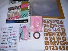 7+ Piece Illustrated Faith Journal Binder Kit Paper 6x8 Stickers Washi Ephemera