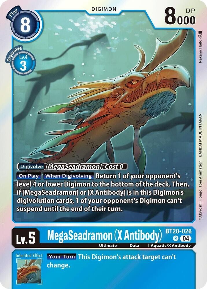 MegaSeadramon (X Antibody) Foil - BT20-026 NM - Digimon TCG