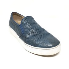 Vionic Midisnake Loafers Shoes Women's Size 6 US/37 EU Blue Leather Orthotic