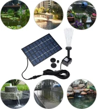 Solar Power Fountain Submersible Floating Water Pump Bird Bath Pond Garden Pool