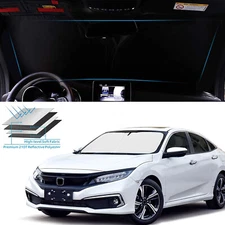 JJMY Windshield Sun Shade For Honda Civic 2016-2021 Foldable Sun Visor Blocks UV