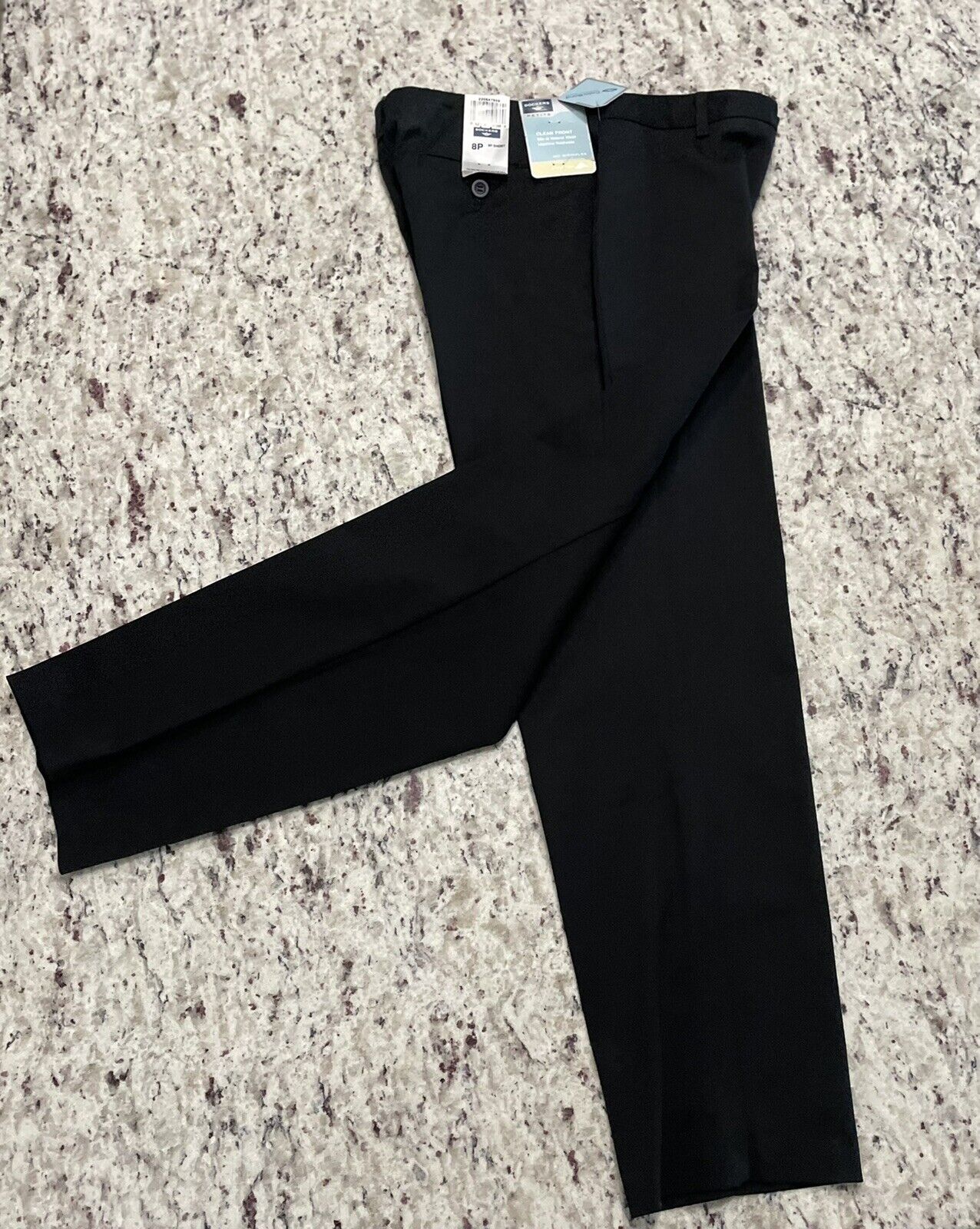 Dockers Sz 8 Petite Women Clean Front Black Pants Stretch Wrinkle Free ...