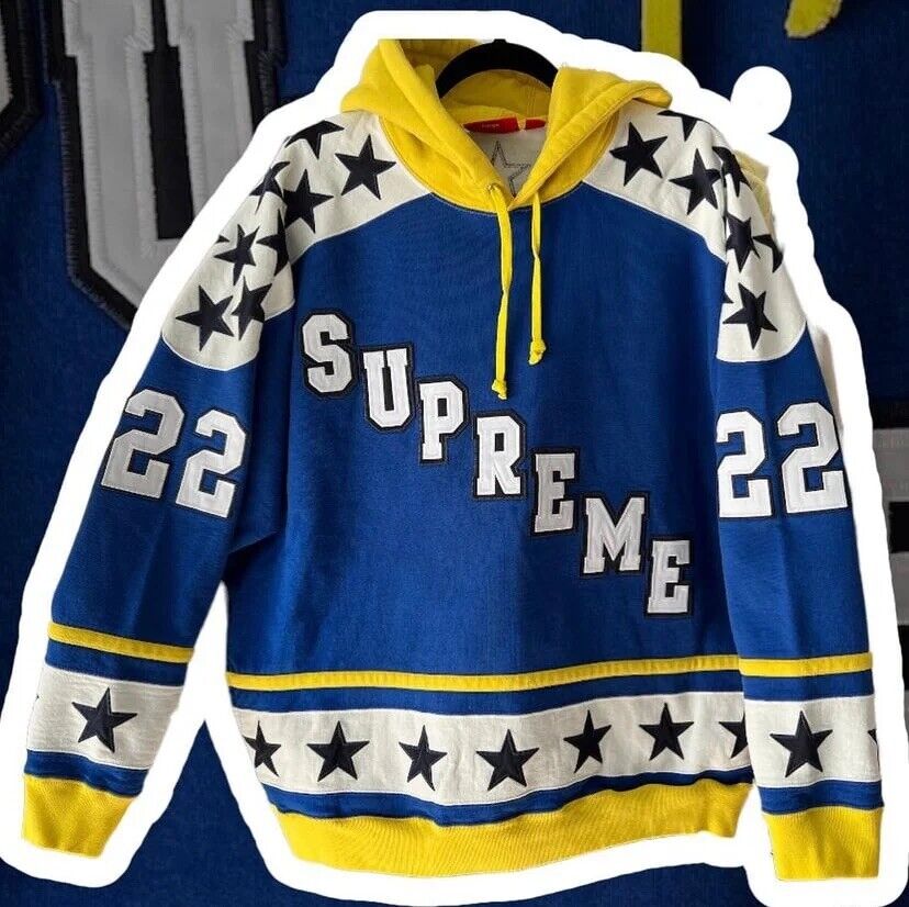 SUPREME HOCKEY HOODED SWEATSHIRT - Size Large