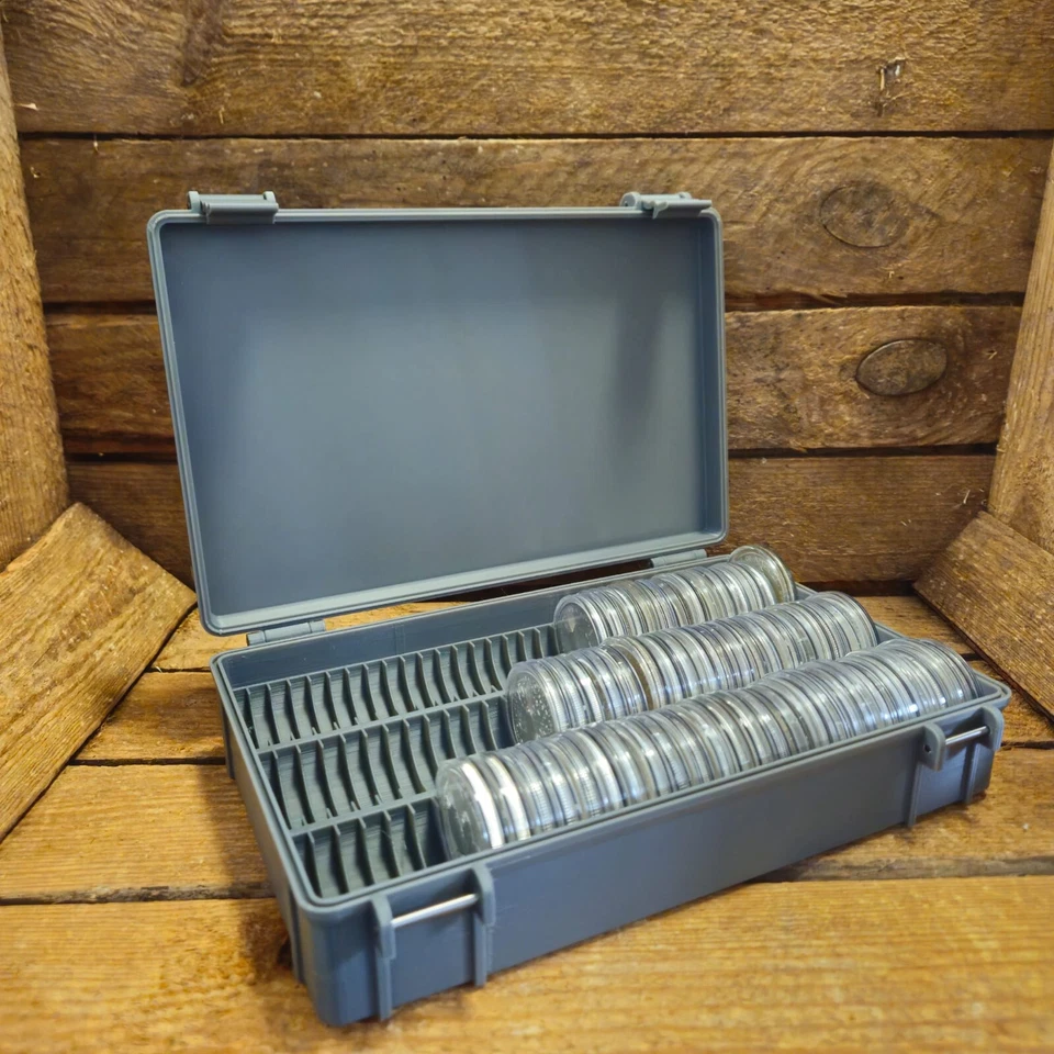 Münzbox 90x1 OZ Silbermünzen, Perth Mint, Maple Leaf, Britannia - Bild 2 von 4