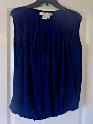 Max Studio 'Studio M' Sleeveles Blue top