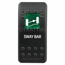 OTRATTW Carling Technologies Contura II Rocker Switch, SWAY BAR, GREEN LENS