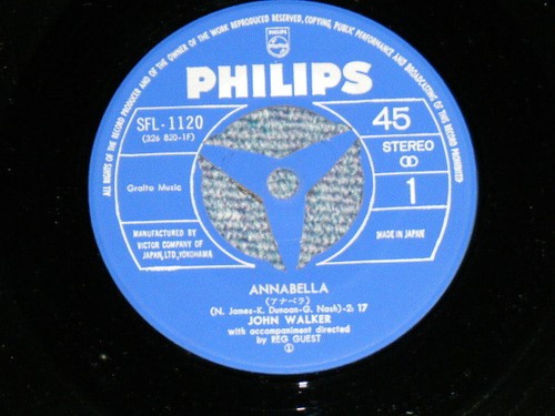 JOHN WALKER BROTHERS Japan 1967 NM 7"45 ANNABELLA - Picture 5 of 6