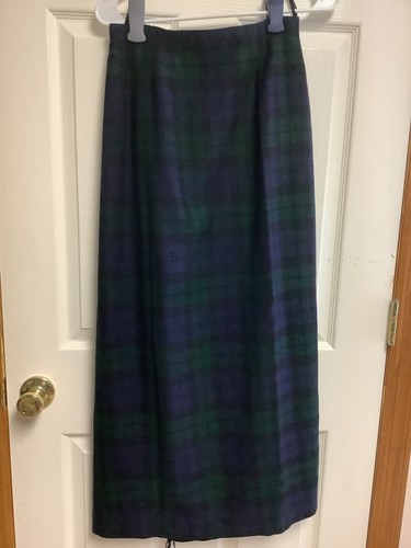 Lauren Ralph Lauren Women’s Size 4 Wool Wrap Fringe 37” Plaid Skirt - Picture 6 of 7