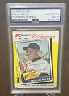 WILLIE MAYS Signed 1982 Topps MVP Series Baseball Card Giants HOF PSA/DNA AUTO