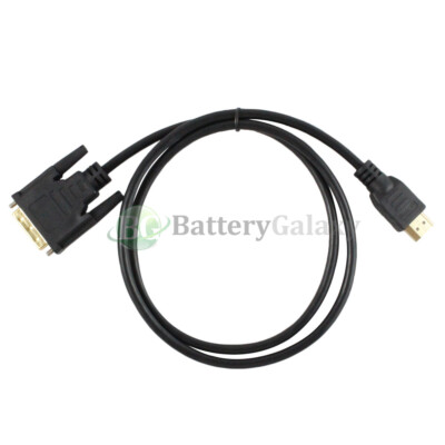 DVI-D To HDMI Male To Male Cable Gold 24+1 HDTV PC Display Wire Monitor 3FT 6FT