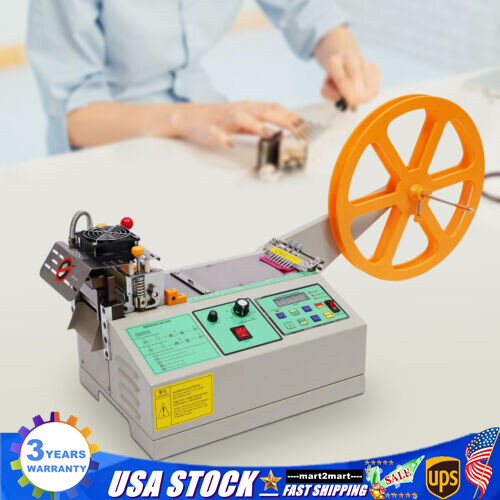 Automatic Heat Shrink Tube Cutting Machine Cold Pipe Textile Ribbon Cutter 280W