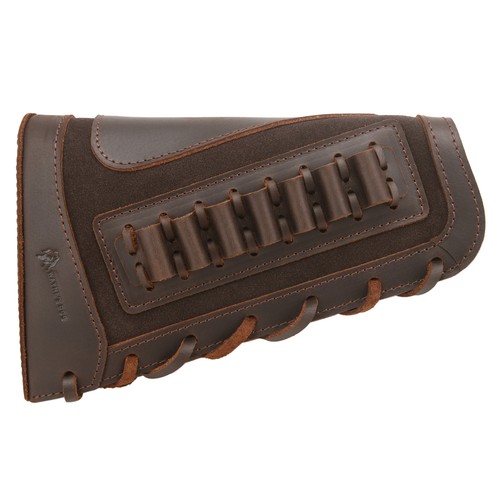 Custodia in pelle per munizioni copri fucile fucile buttstock per .357/.308/.22lr/12GA - Foto 30 di 62