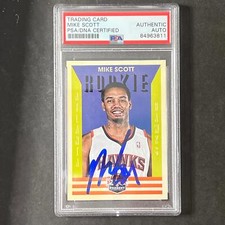 2012-13 Panini Past and Present #227 Mike Scott Signed Card Auto PSA Slabbed RC