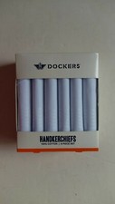 DOCKERS HANDKERCHIEFS WHITE 100 COTTON 6 PIECE SET 25