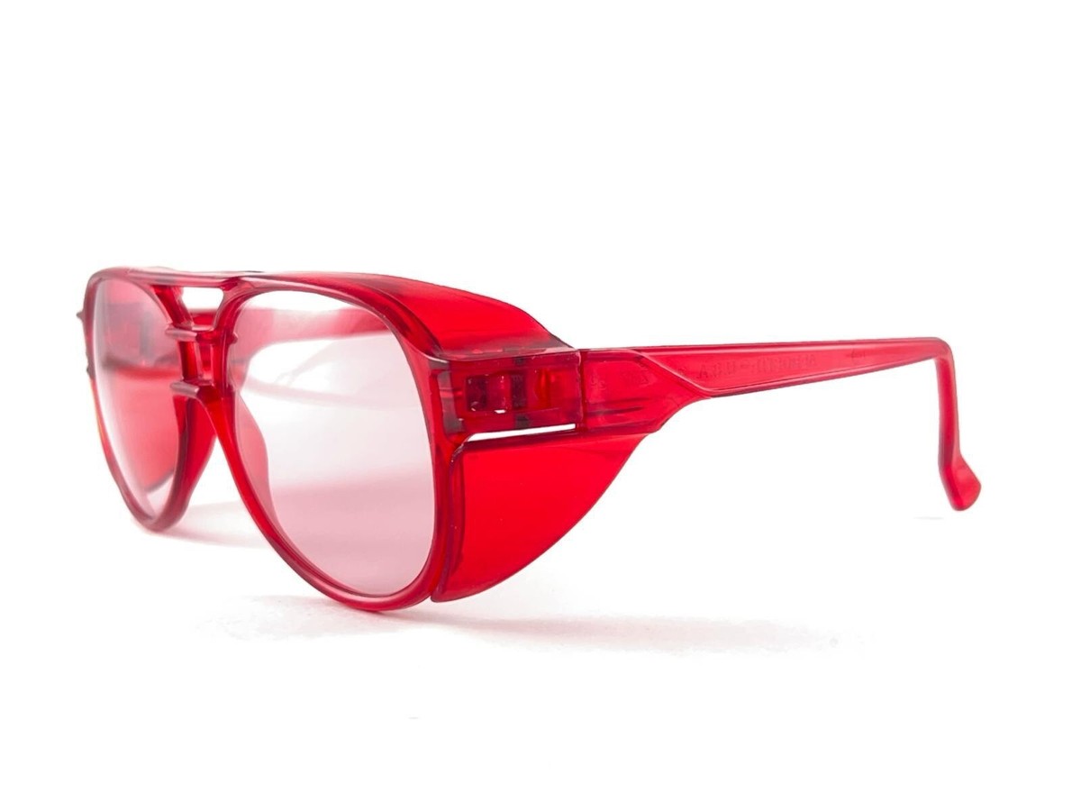 American Optical Women\'s Sunglasses Red VTG Vintage American Optical Aviator Rare Red/Orange Lens See  main image 3