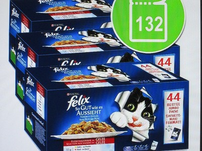 felix senior cat food 44 pouches