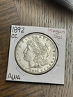 1892 CC Morgan Silver Dollar AU About Uncirculated Key Date Carson City (18494)