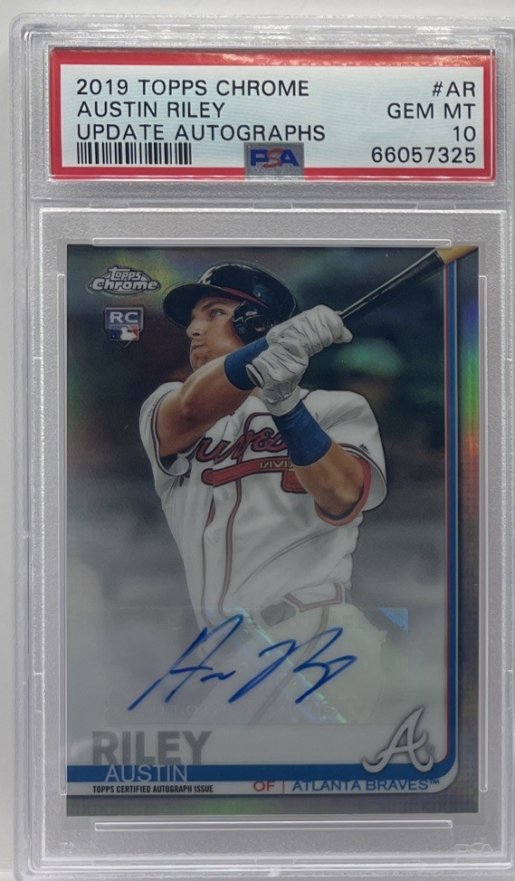 2019 Topps Chrome Update Austin Riley Rookie Autograph Auto RC PSA 10 GEM BRAVES