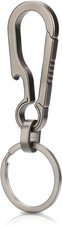 Titanium Carabin Clip Hook Small Heavy Duty Keychain Grips Silver