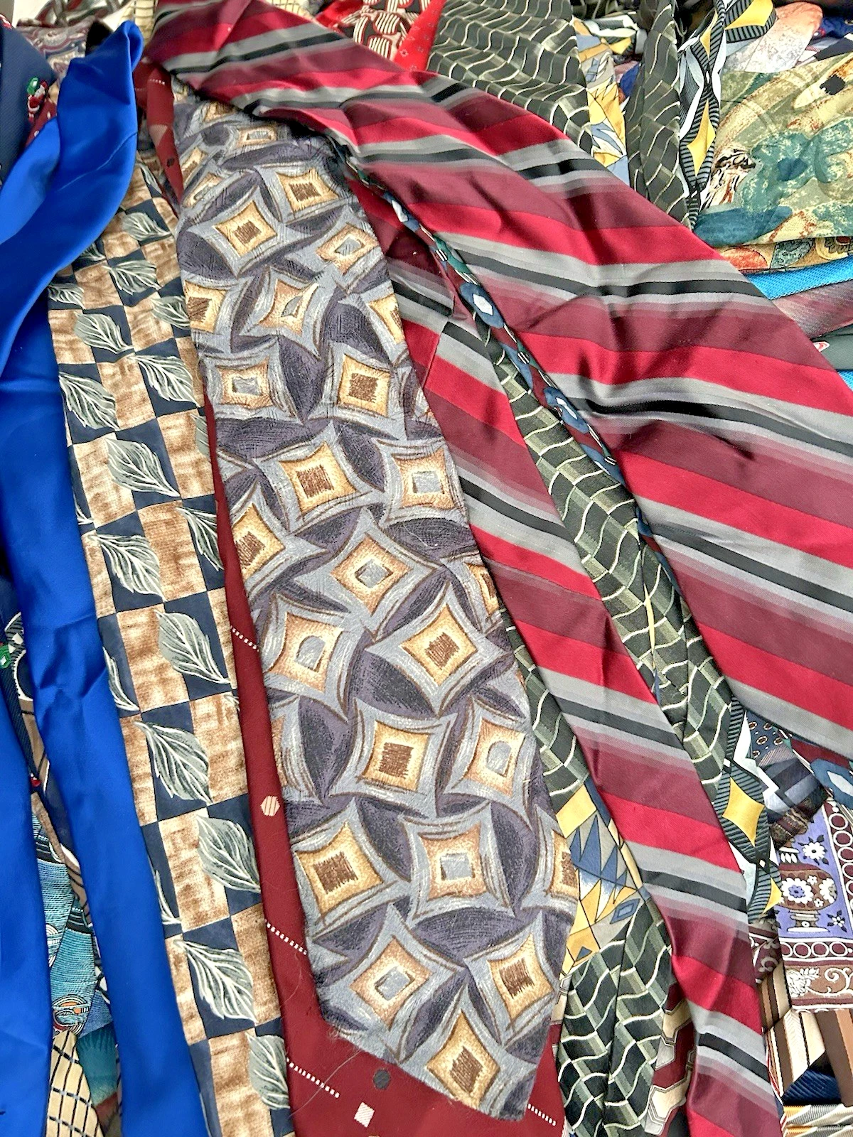 50 PC Mens Neckties Lot Bulk Wholesale Quilt Craft Only Repurpose DIY Tie Lots image 1